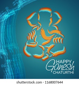 Creative card And poster, background of lord Ganesh for festival of ganesh chaturthi Celebration.