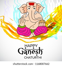 Creative card And poster, background of lord Ganesh for festival of ganesh chaturthi Celebration.