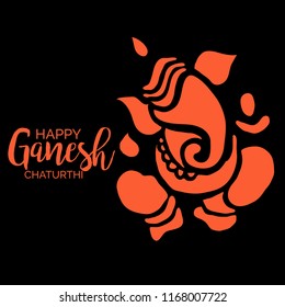 Creative card And poster, background of lord Ganesh for festival of ganesh chaturthi Celebration.