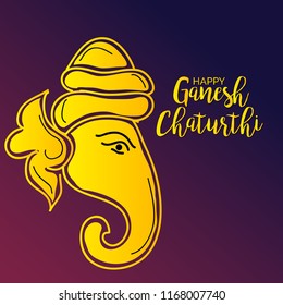 Creative card And poster, background of lord Ganesh for festival of ganesh chaturthi Celebration.