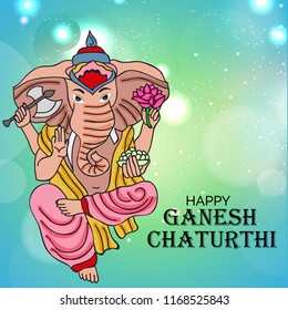 Creative card And poster, background of lord Ganesh for festival of ganesh chaturthi Celebration.