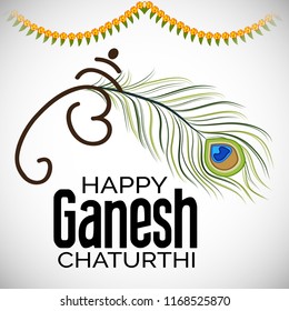 Creative card And poster, background of lord Ganesh for festival of ganesh chaturthi Celebration.