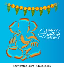 Creative card And poster, background of lord Ganesh for festival of ganesh chaturthi Celebration.