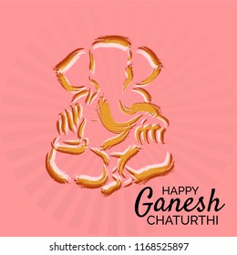 Creative card And poster, background of lord Ganesh for festival of ganesh chaturthi Celebration.