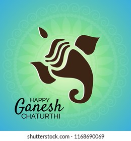 Creative card And poster, background of lord Ganesh for festival of ganesh chaturthi Celebration.