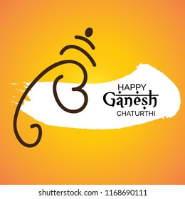 Creative card And poster, background of lord Ganesh for festival of ganesh chaturthi Celebration.