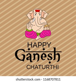 Creative card And poster, background of lord Ganesh for festival of ganesh chaturthi Celebration.