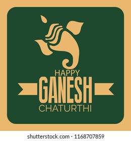 Creative card And poster, background of lord Ganesh for festival of ganesh chaturthi Celebration.