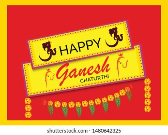 Creative card And poster or background of lord Ganesh for festival of Ganesh Chaturthi Celebration.
