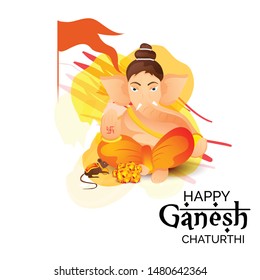 Creative card And poster or background of lord Ganesh for festival of Ganesh Chaturthi Celebration.