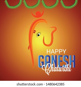 Creative card And poster or background of lord Ganesh for festival of Ganesh Chaturthi Celebration.