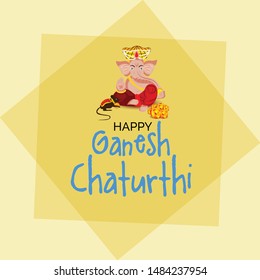 Creative card And poster, background of lord Ganesh for festival of ganesh chaturthi Celebration.