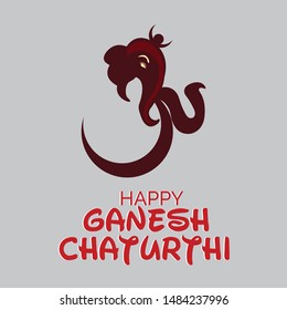 Creative card And poster, background of lord Ganesh for festival of ganesh chaturthi Celebration.
