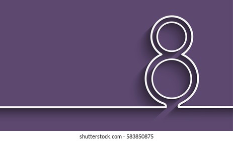 Creative card of Womens Day March eight. Eps10 Vector for your design
