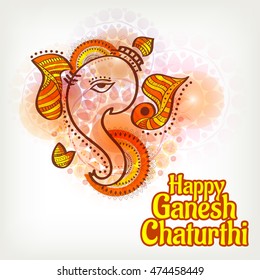 Creative Cardposter Banner Festival Ganesh Chaturthi Stock Vector ...