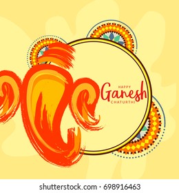 Creative Card,Poster Or Banner For Festival Of Ganesh Chaturthi Celebration.