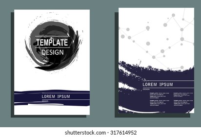 Creative Cards with Hand Drawn Textures Made with Ink. Abstract Modern Backgrounds. Patterns for Placards, Posters, Flyers and Banner Designs.
