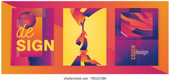 Creative cards for template. Vector illustration.