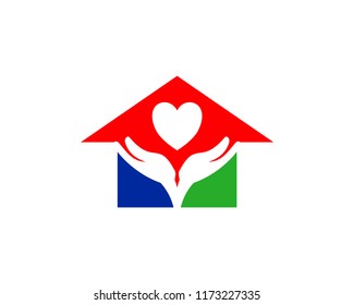 creative care concept logo design template