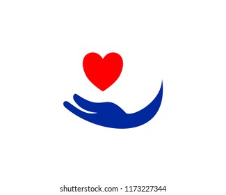 creative care concept logo design template