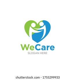 Creative Care Concept Logo Design Template VECTOR