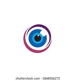 creative care eye concept logo design