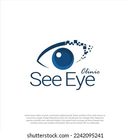 Creative Care Eye Concept Logo Design Template, Eye Care logo design Vector, Icon Symbol eye health care logo design vector