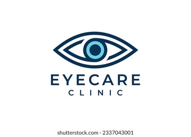 Creative Care Eye Concept Logo Design Template, Eye Care logo design Vector, Icon Symbol