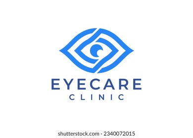 Plantilla de diseño de logotipo de concepto de cuidado visual creativo, vector de diseño de logotipo de cuidado ocular, símbolo de icono