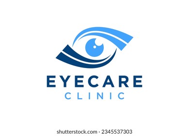 Creative Care Eye Concept Logo Design Template, Eye Care logo design Vector, Icon Symbol