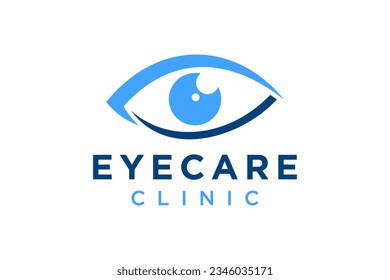 Creative Care Eye Concept Logo Design Template, Eye Care logo design Vector, Icon Symbol