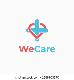 Creative Care Logo Care Design Concept Stock Vector (Royalty Free ...