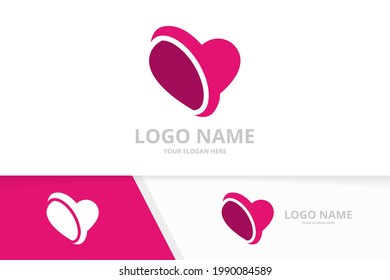 Creative care logotype design template. Vector heart logo combination.