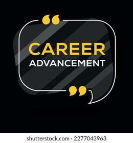 Creative (Career advancement) text written in speech bubble ,Vector illustration.