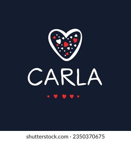 Creative (Carla) name, Vector illustration.
