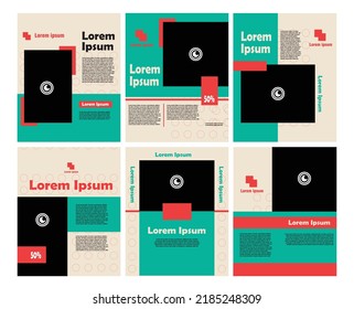 Creative carousel design template with vector file for your digital creative content.