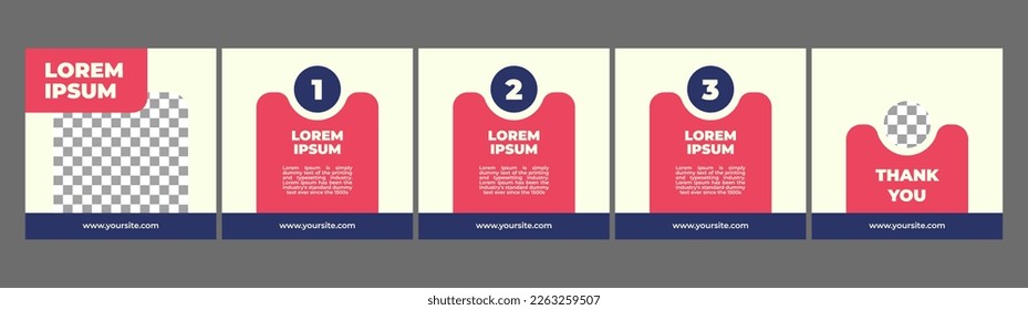 creative carousel or microblog template for social media post