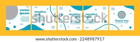 creative carousel or microblog template for social media post. premium banner and feed template for ads or social media posts with blue theme