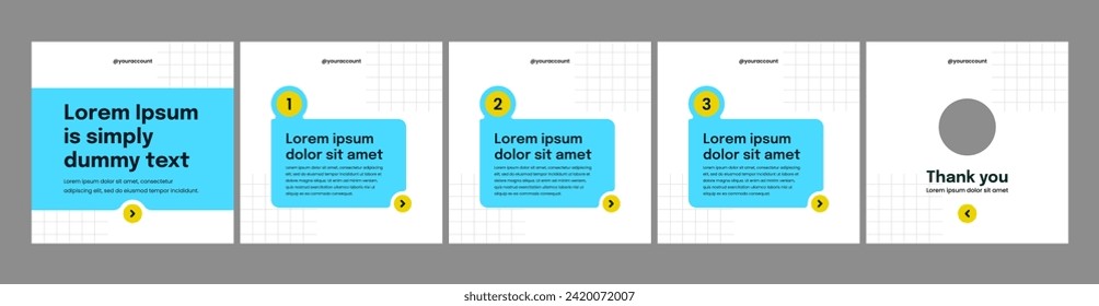 creative carousel template for social media post