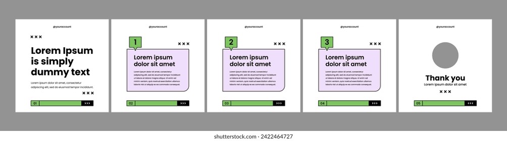 plantilla de carrusel creativo para publicación en medios sociales