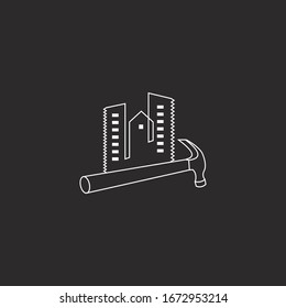 Creative Carpentry Real Estate Logo design template