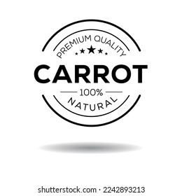 Creative (Carrot), Carrot label, vector illustration.