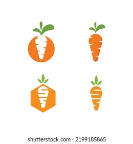 Creative carrot logo design template