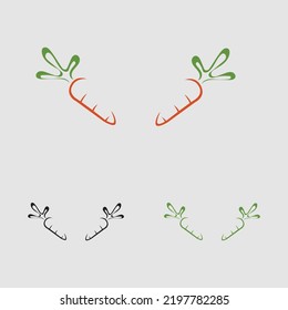 creative Carrot logo and healthy vegetable icon vector illustration best logo design
