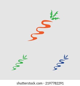 creative Carrot logo and healthy vegetable icon vector illustration best logo design