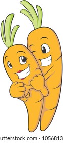 Creative Carrot Lovers Illustration