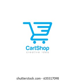 Creative Cart Concept Logo Design Template