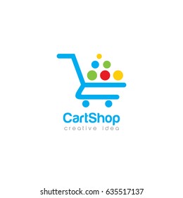 Creative Cart Concept Logo Design Template