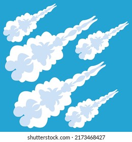 Creative Cartoon clouds collection Free Vector