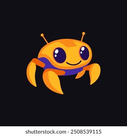 Kreative Cartoon Krabbe Roboter Logo für Technologie und Business